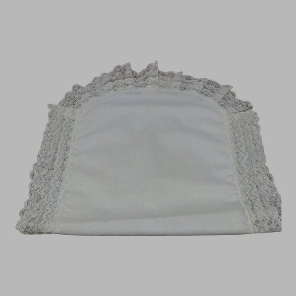 Vintage Table Runner With Layered Lace Trim Edges 15x50" Victorian Dresser Scarf - Picture 1 of 5